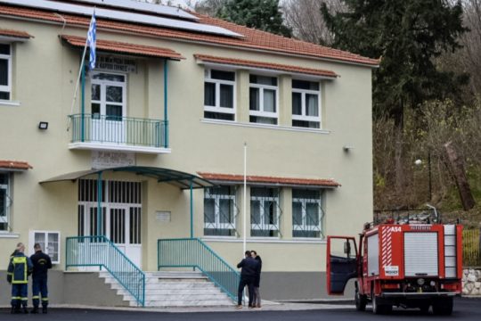 Από την έκρηξη λέβητα στο προαύλιο του 9ου Δημοτικού Σχολείου Σερρών στις 5 Δεκεμβρίου του 2022